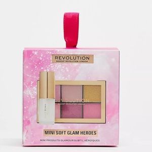 New Revolution makeup mini heroes set | lip gloss and shadow palette | vegan